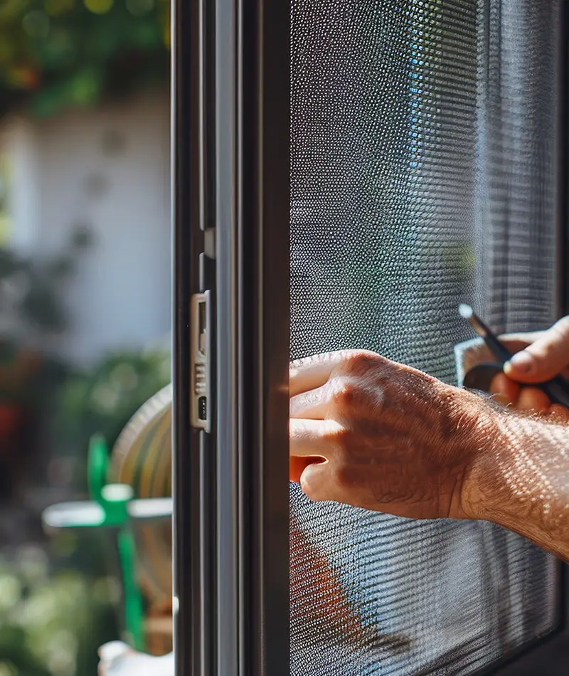 Installation d'un moustiquaire
